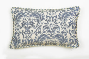 Ata Damask Blue Pillow