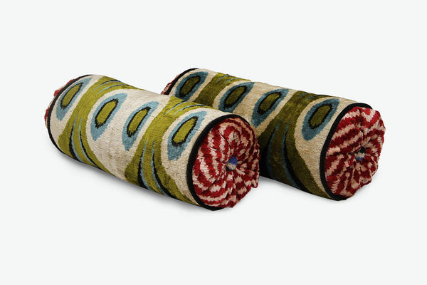 Green Eyes Neckroll Bolster Pillow - Letters From Bosphorus