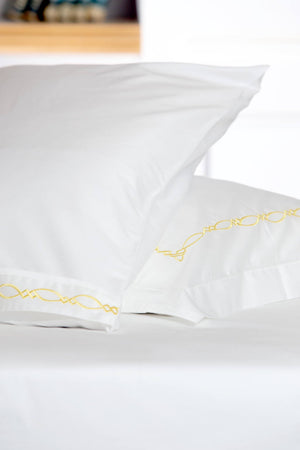 Spiral Mania Yellow Organic Cotton Sheet Set