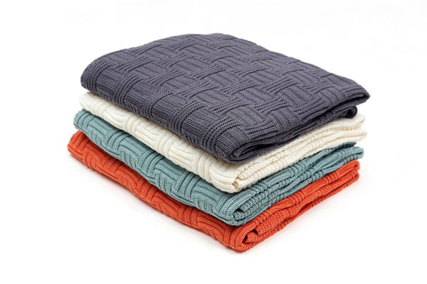 Woven Blocks Cotton Throw Blanket - Letters From Bosphorus